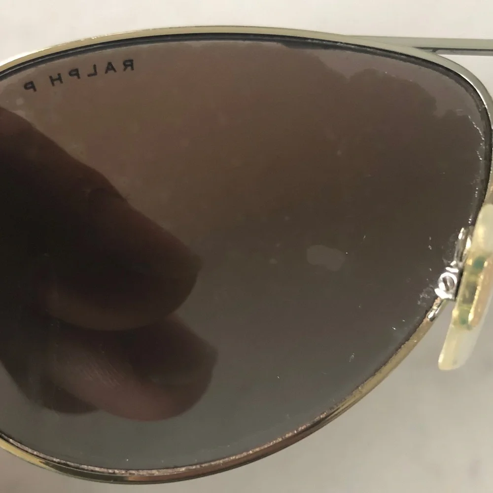 Ralph Lauren Aviator Sunglasses in Gold Frame with Brown Gradient Lenses